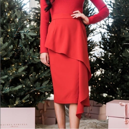 Rachel Parcell (F/W 2021) Draped Midi Skirt